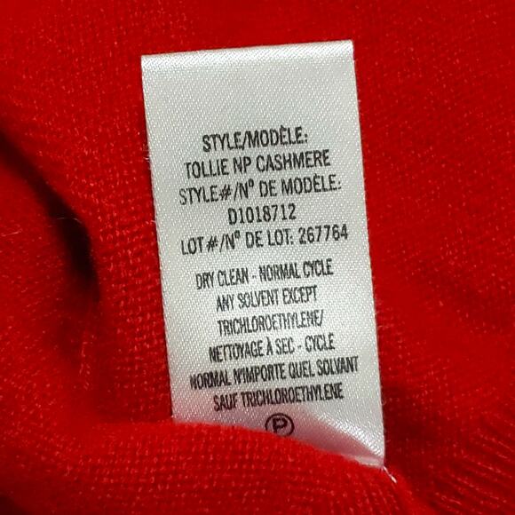 Theory Womens Cashmere Crewneck Sweater Red Sz P or XS Fall Winter Cozy Preppy - Picture 5 of 9